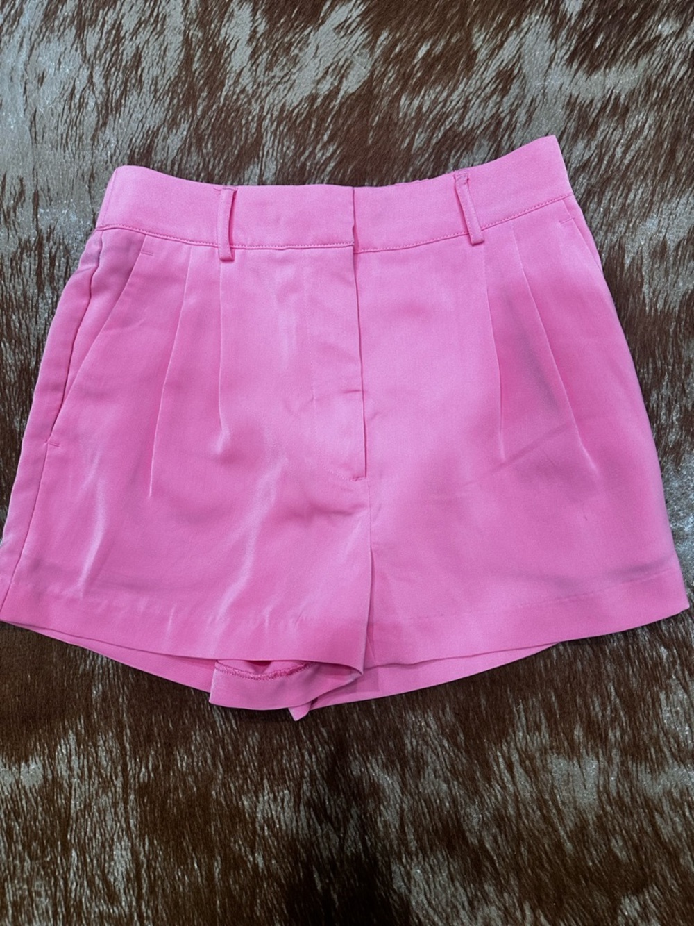 Z Supply Bubblegum Pink High-Waist Tailored Shorts